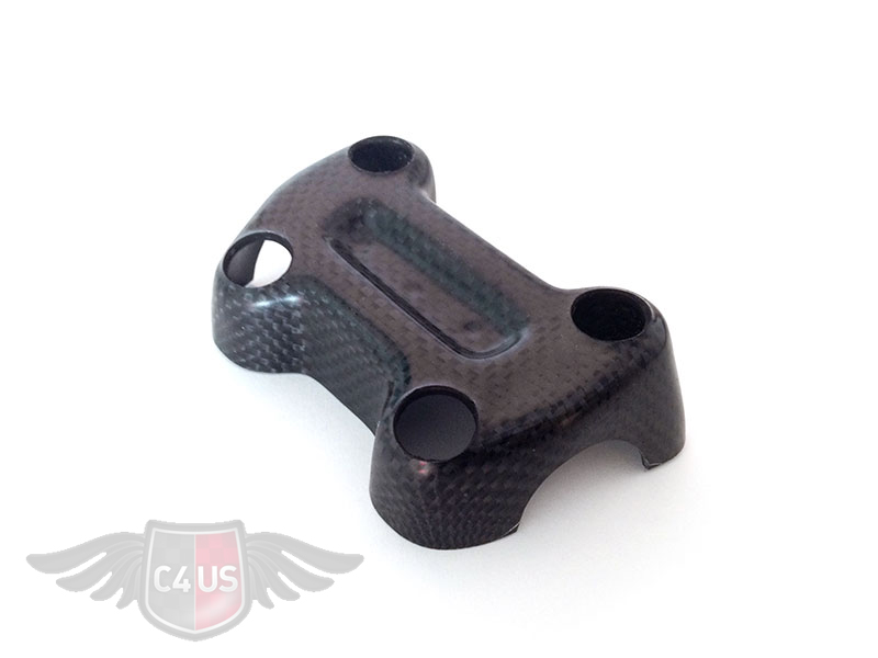 Carbon4us Carbon Fiber Handlebar Clamp Cover for Ducati Monster 696 / 796 / 1100 Carbon4us Carbon Fiber Handlebar Clamp Cover for Ducati Monster 696 / 796 / 1100